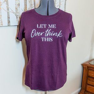 ~*Torrid Purple "Let Me Overthink This" T-Shirt - Size 1*~